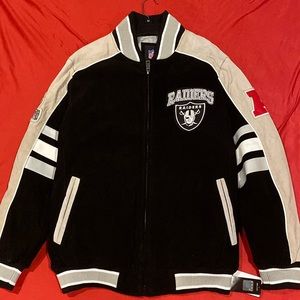 NEW Oakland Raiders Zip-Up Varsity Jacket Las Vegas NFL Licensed